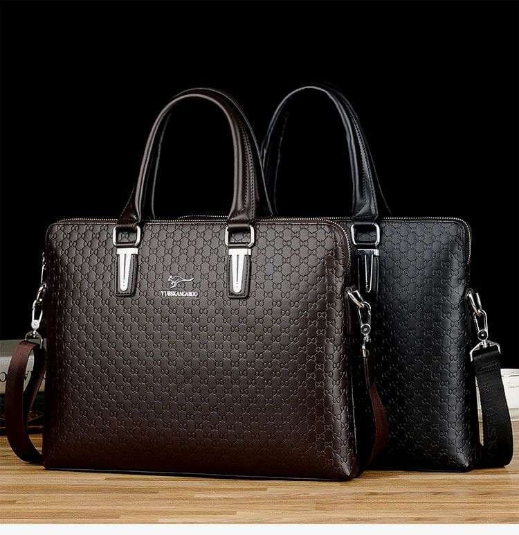 ブリーフケース 高級型押し牛革ビジネスバッグ