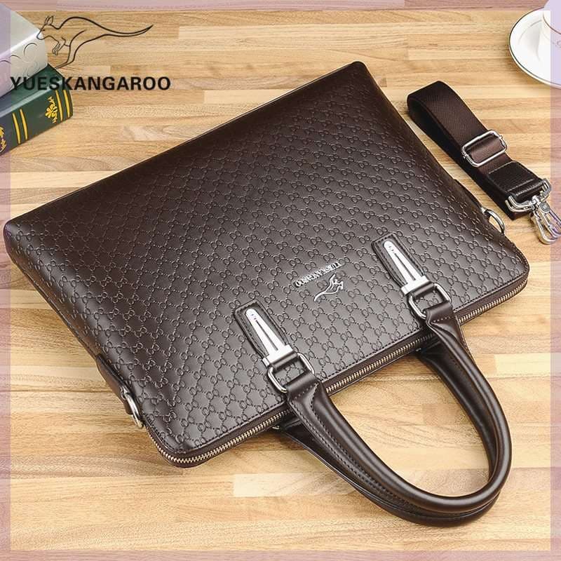 ブリーフケース 高級型押し牛革ビジネスバッグ