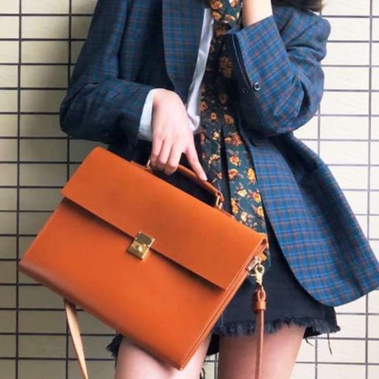 クラシック本革ビジネスブリーフケース