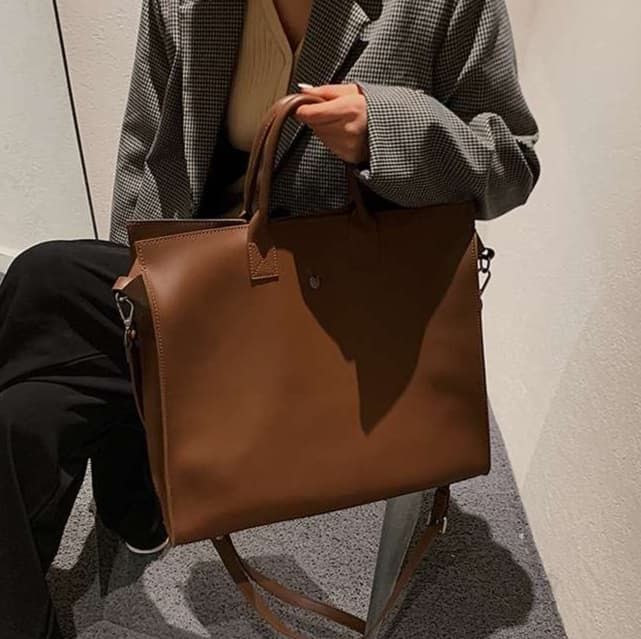 シンプル 高級レザー ブリーフケース