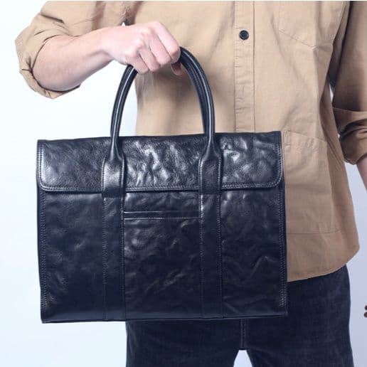 ブリーフケース 本革製多収納ポケット付きビジネス鞄