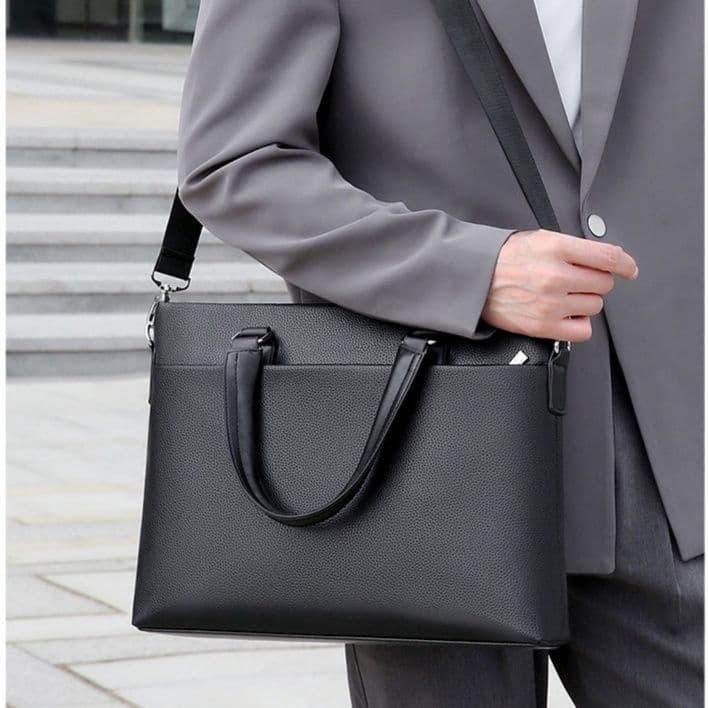 ブリーフケース 本革型押しツーウェイビジネスバッグ