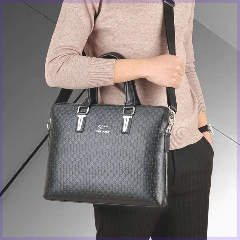 ブリーフケース 高級型押し牛革ビジネスバッグ