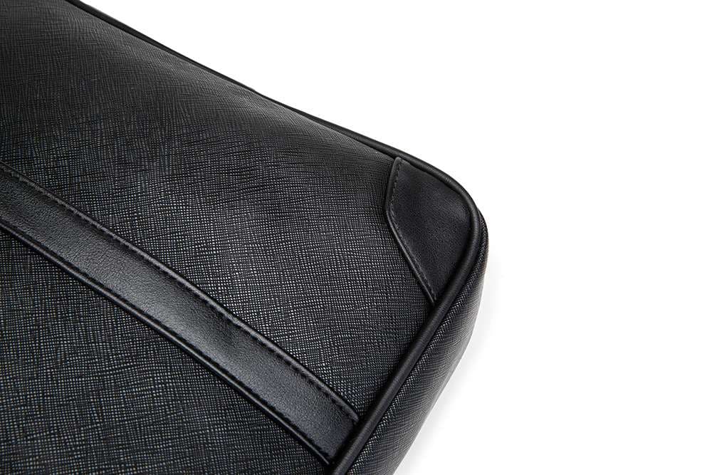 高級質感クロスグレイン本革ブリーフケース