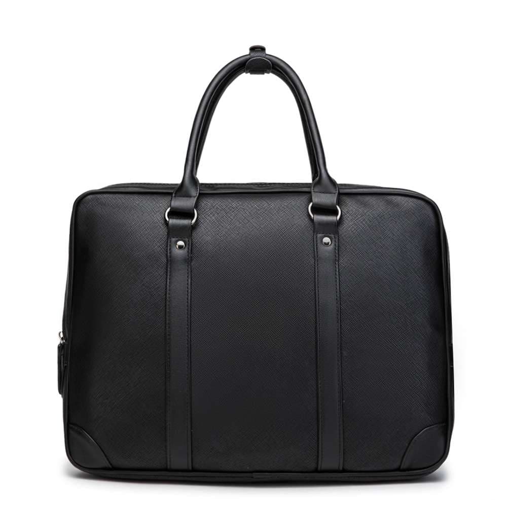 高級質感クロスグレイン本革ブリーフケース