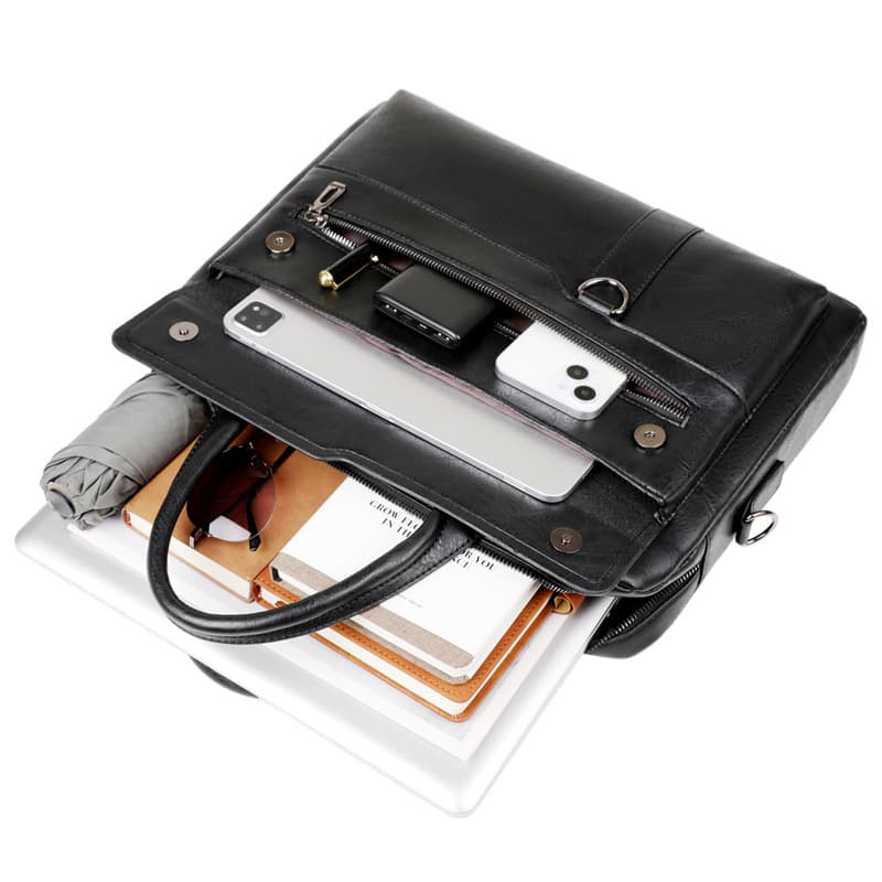 ブリーフケース 高級本革多機能二層式ブリーフケース