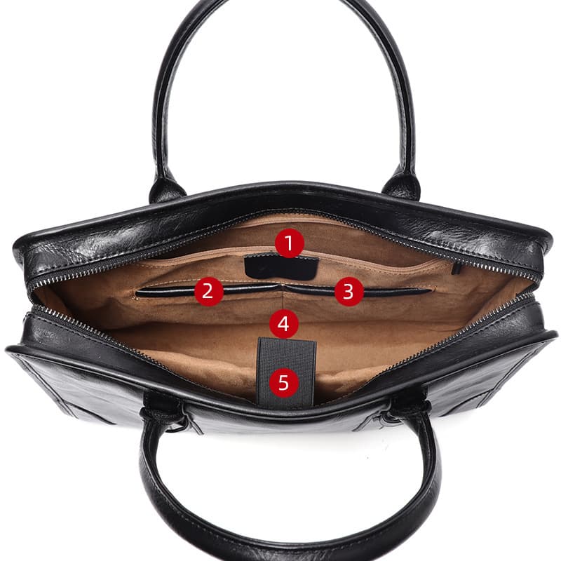 ブリーフケース 高級本革ビジネストートバッグ