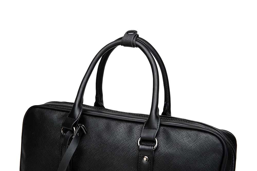 高級質感クロスグレイン本革ブリーフケース