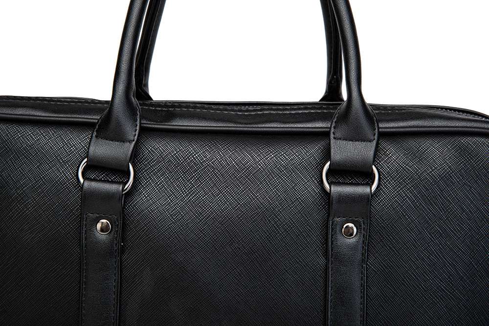 高級質感クロスグレイン本革ブリーフケース