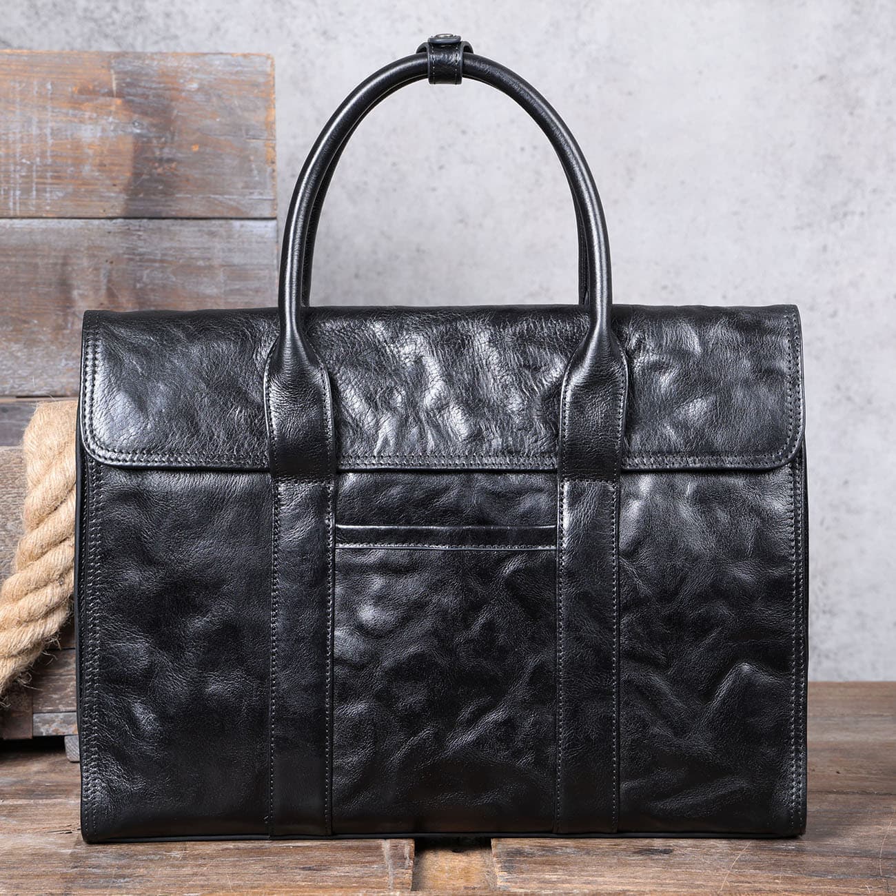 ブリーフケース 本革製多収納ポケット付きビジネス鞄