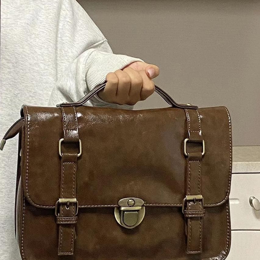 ブリーフケース 職人技の2wayレトロ書類鞄