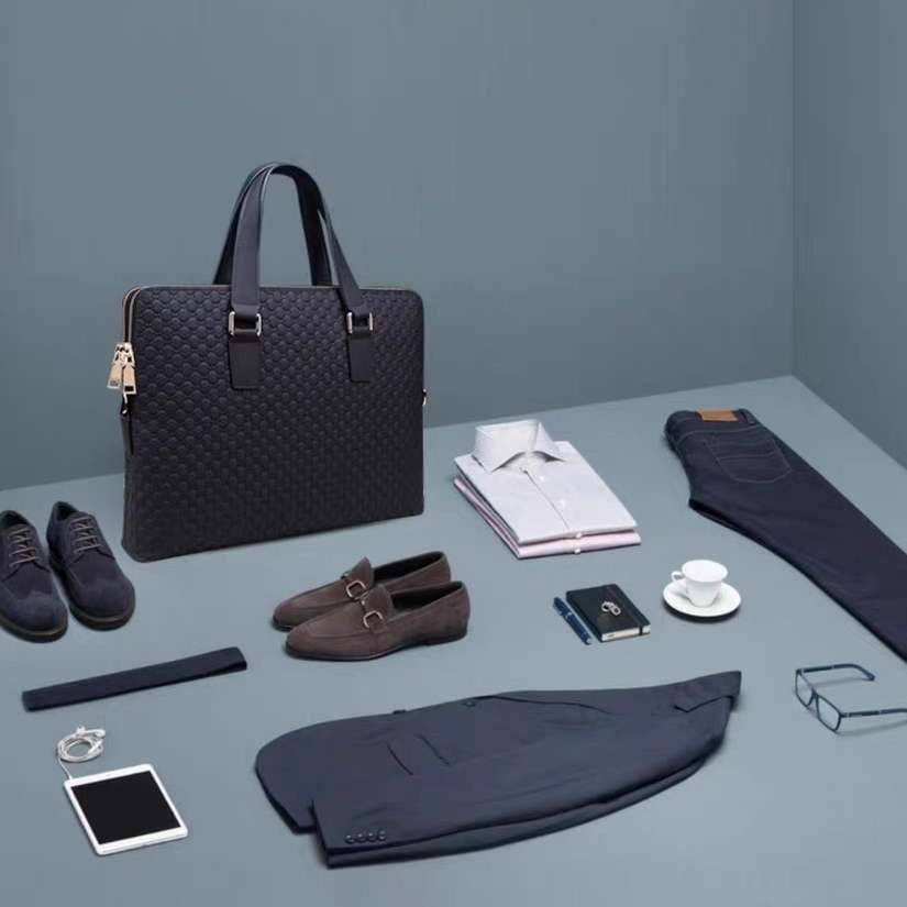 ブリーフケース 高級キルティング調ビジネスバッグ