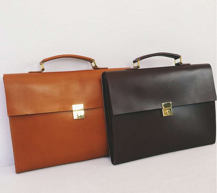 クラシック本革ビジネスブリーフケース