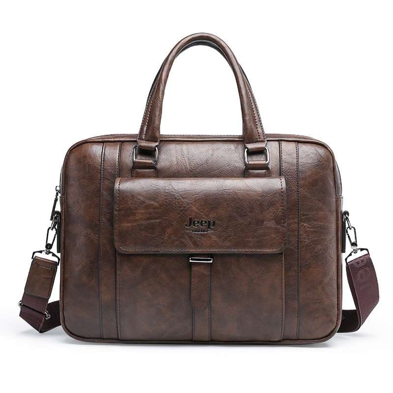 上質な革素材のビジネスブリーフケース