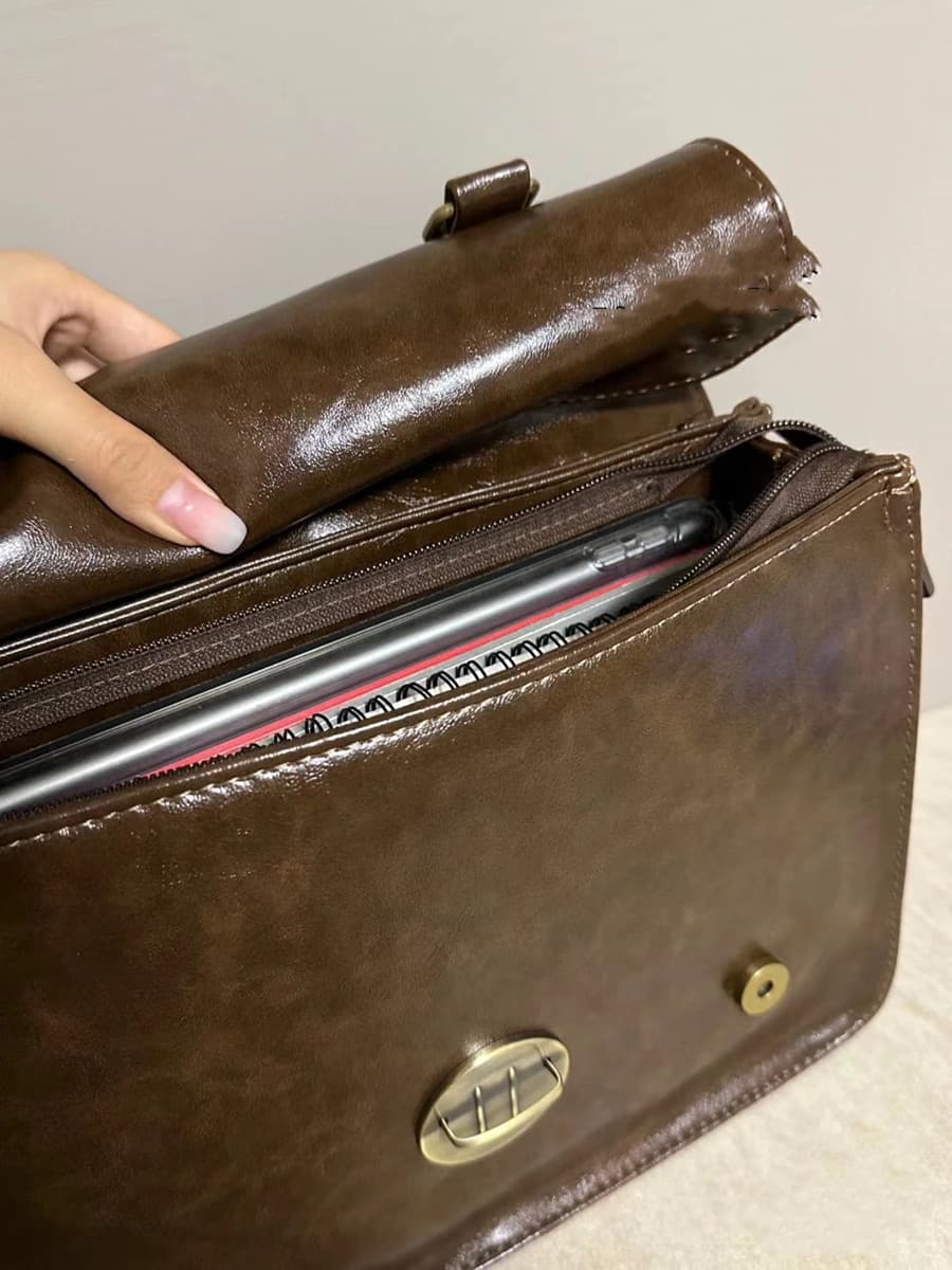 ブリーフケース 職人技の2wayレトロ書類鞄