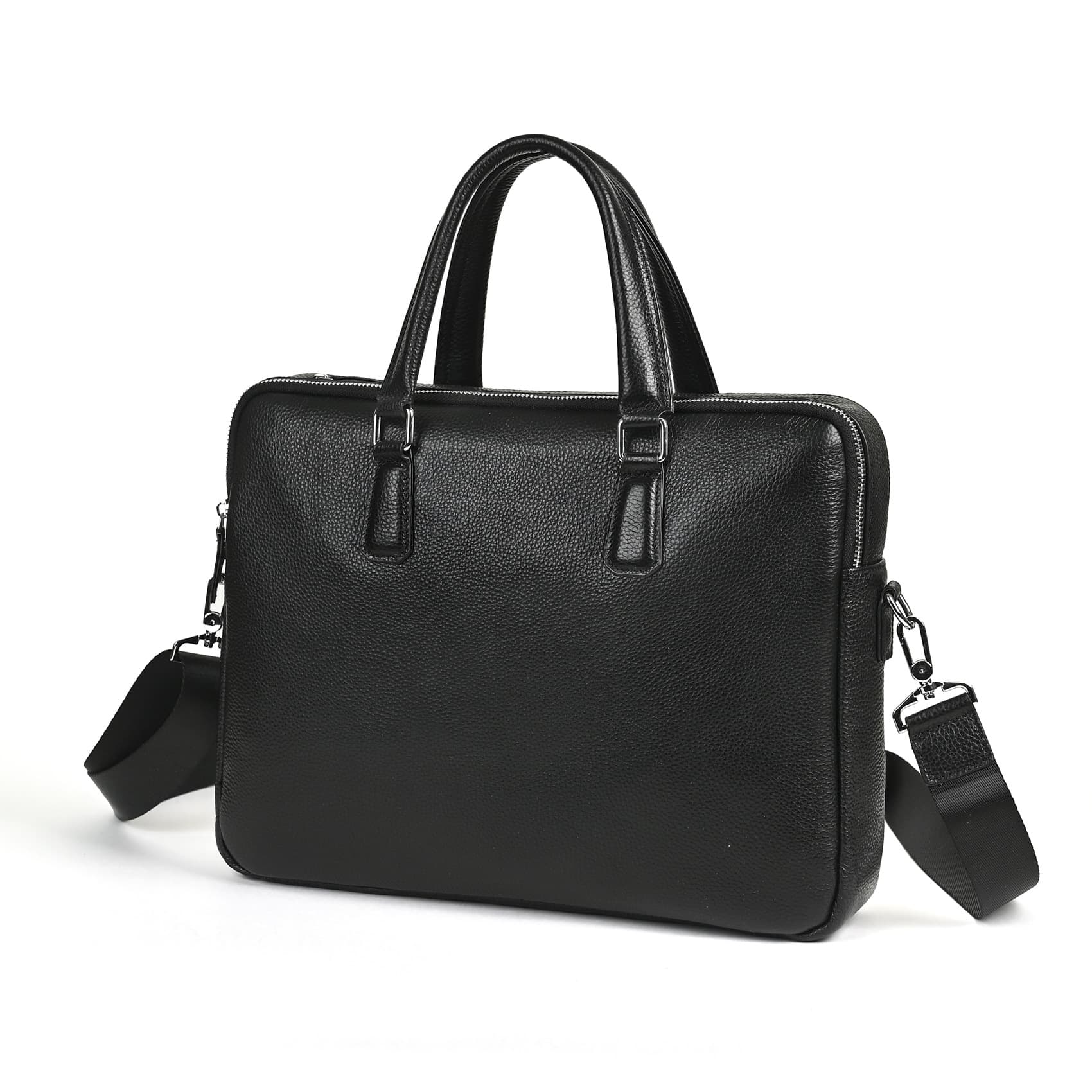 ブリーフケース 高級本革二重ハンドル仕様ビジネス鞄