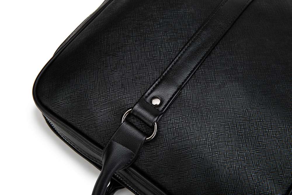 高級質感クロスグレイン本革ブリーフケース